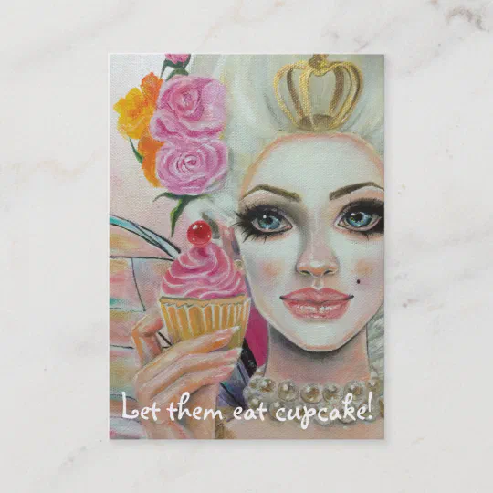 Marie Antoinette Cupcake Queen In Pink Business Card Zazzle Com