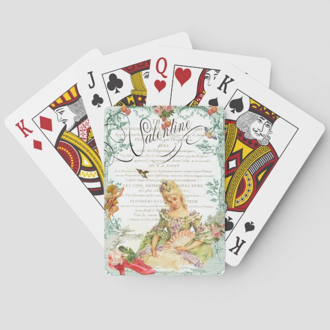 Marie Antoinette & Cupid Poker Cards (Back)