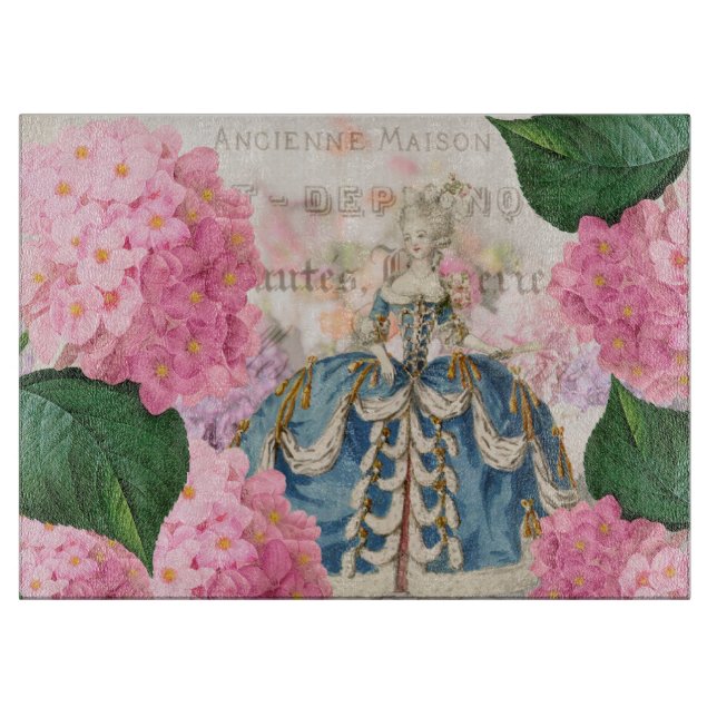 Marie Antoinette Decorative Glass Cutting Board (Front)