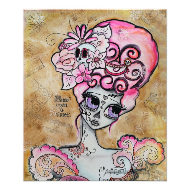 Marie Antoinette, Dia de los Muertos Photo Print (Front)