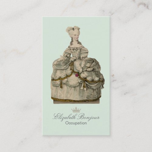 Marie Antoinette Dress ~ Business Card