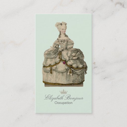 Customizable Marie Antoinette Dress ~ Business Card