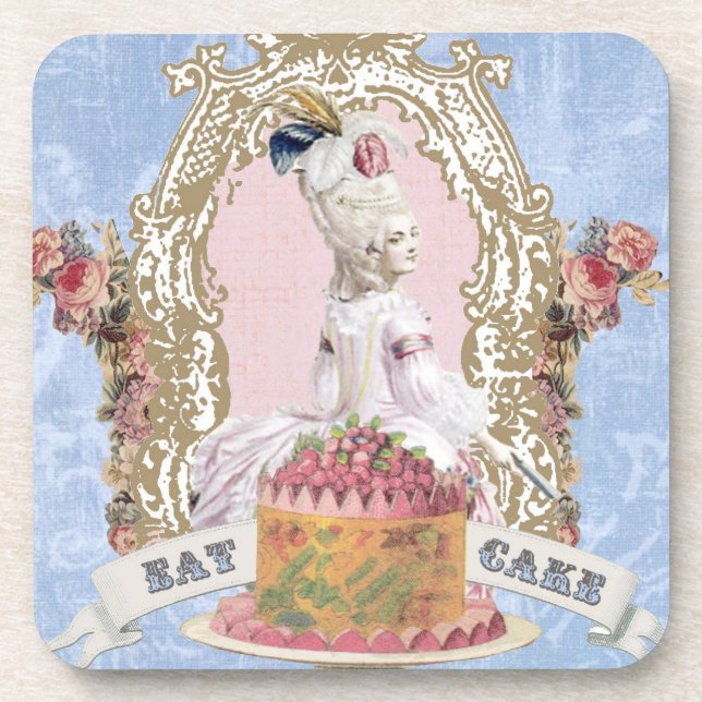 Marie Antoinette-Eat Cake...cork coasters (Front)