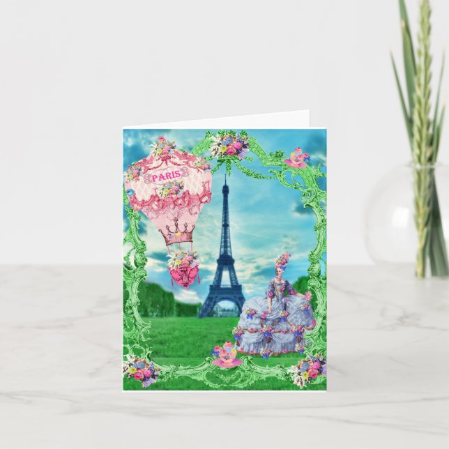 Marie Antoinette, Eiffel Tower, Hot Air Balloon Announcement (Front)
