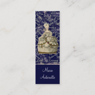 Marie Antoinette Extravagant Dress ~ Business Card