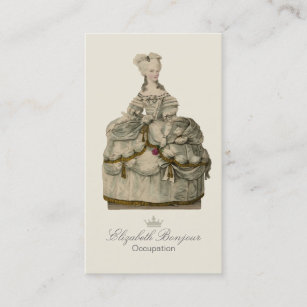 Marie Antoinette Extravagant Dress ~ Business Card