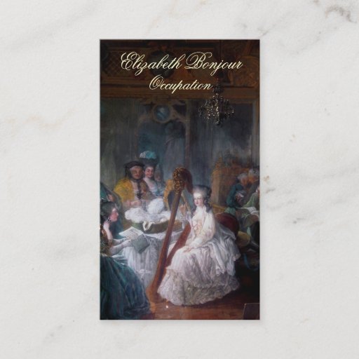 Customizable Marie Antoinette Fashion ~ Business Card