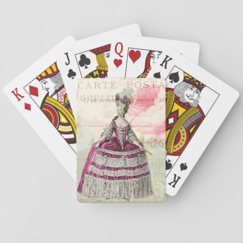 Marie Antoinette French Accent Playing Cards