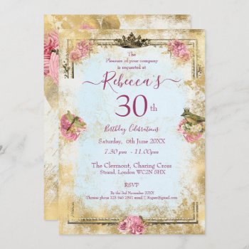 Marie Antoinette French Inspired Shabby  Invitation by WickedlyLovely at Zazzle
