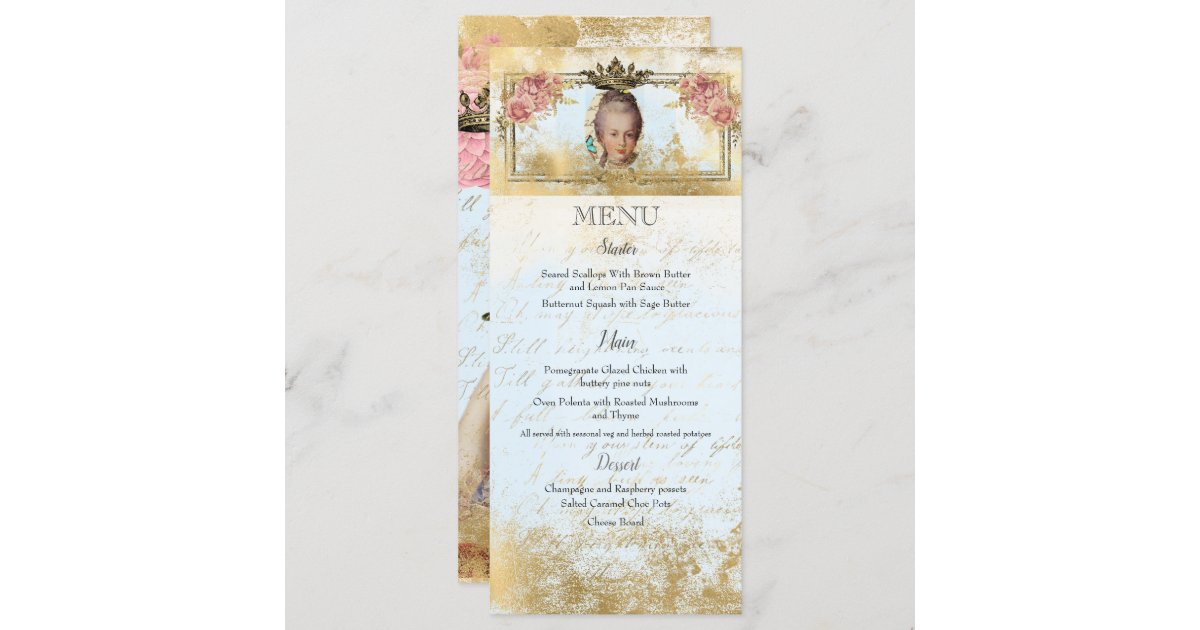 Marie Antoinette french inspired shabby wedding Place Card