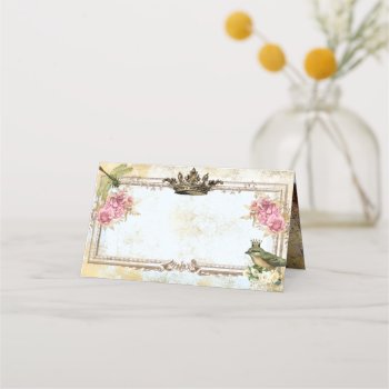 Marie Antoinette French Inspired Shabby Wedding   Place Card by WickedlyLovely at Zazzle