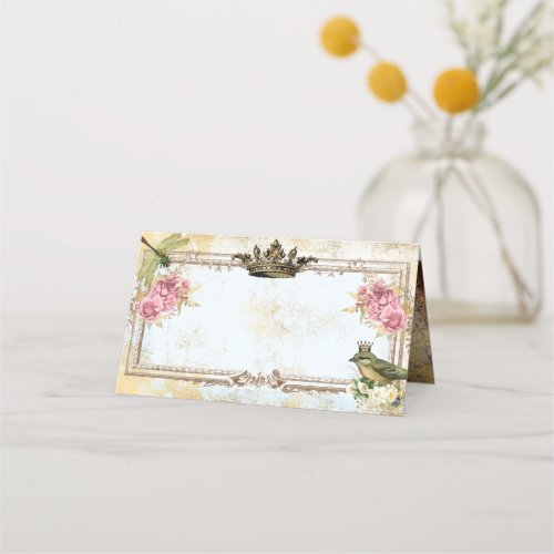 Marie Antoinette french inspired shabby wedding   Place Card