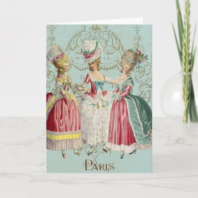Marie Antoinette French Paris Ladies Card (Front)