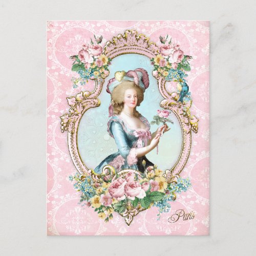 Marie AntoinetteFrenchParisrosepink ポストカード Postcard