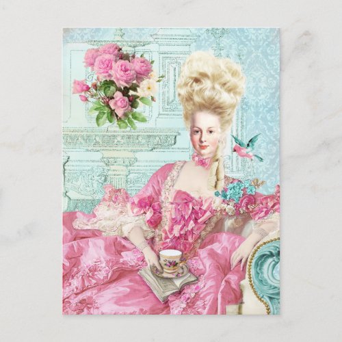 Marie Antoinette French Paris rose portrait Postcard