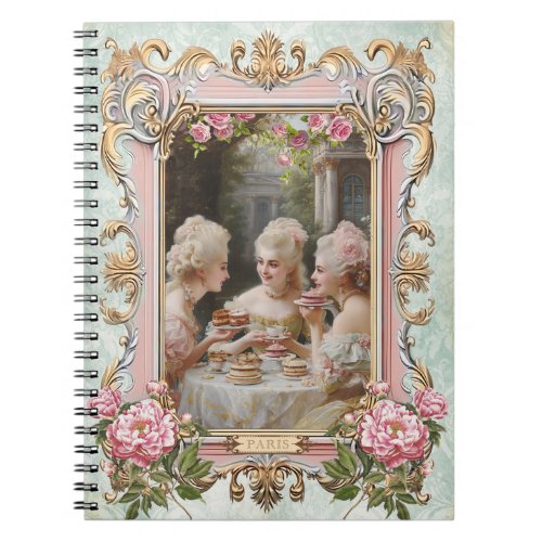 Marie AntoinetteFrenchParisteacakerose Notes Notebook