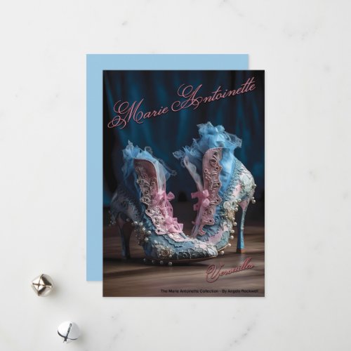 Marie Antoinette French Rococo Boots Holiday Card