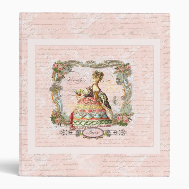 Marie Antoinette French Script Binder Album (Front)
