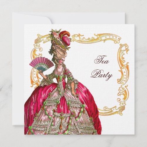 Marie Antoinette &amp; Gold Frame Invites