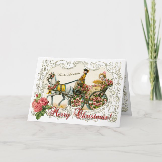 Marie Antoinette  Greeting Card White Christmas (Front)