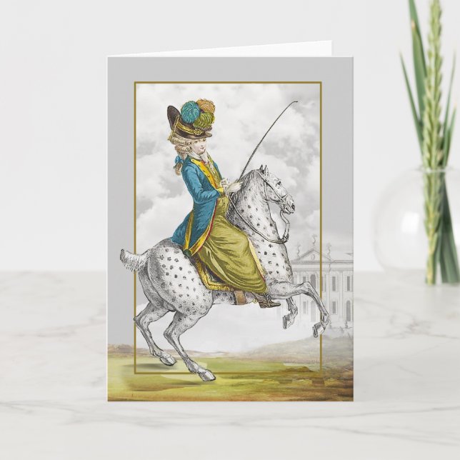 Marie Antoinette Horse Card (Front)