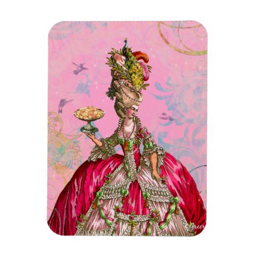 Marie Antoinette  Hummingbirds in Pink Magnet