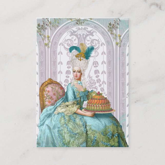 Marie Antoinette in Aqua Business Card (Front)