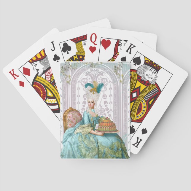 Marie Antoinette in Aqua Poker Cards (Back)