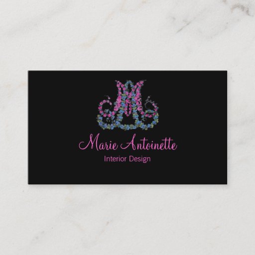 Customizable Marie Antoinette in Flowers ~ Business Cards