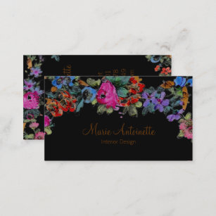 Marie Antoinette in Flowers ~ Business Cards
