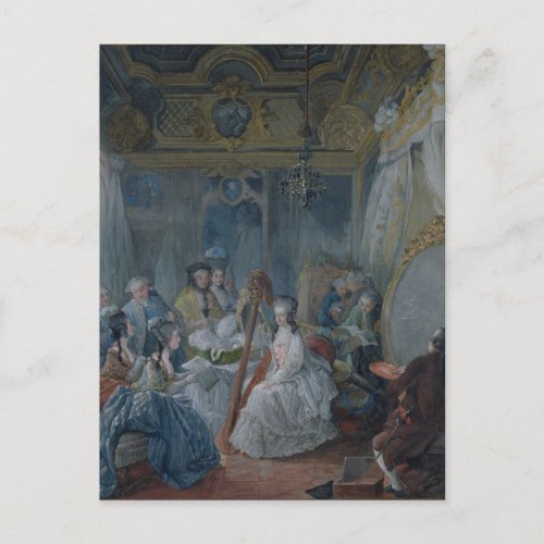 Marie Antoinette  in her chamber at Versailles Postcard