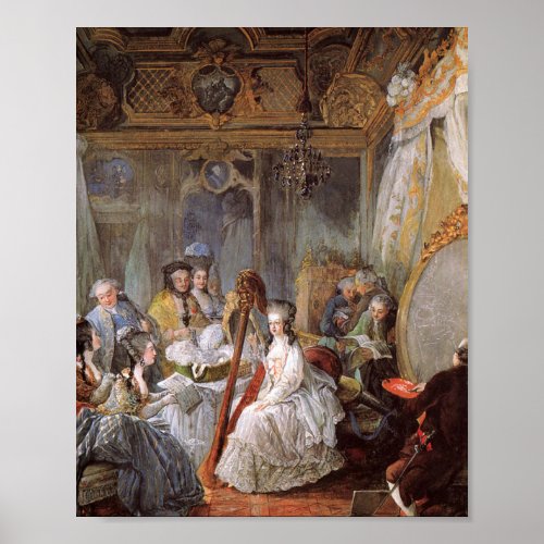 Marie Antoinette In Her Chamber At Versailles Poster