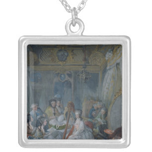 Marie Antoinette  in her chamber at Versailles Silver Plated Necklace