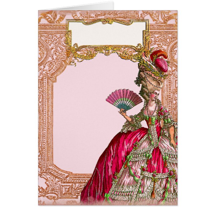 Marie Antoinette in Hot Pink Cards