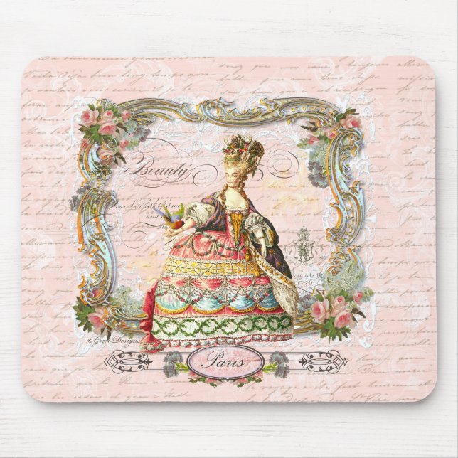 Marie Antoinette in Pink Mouse Pad (Front)