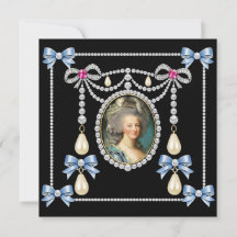 Marie Antoinette Inspired Card Queen of France