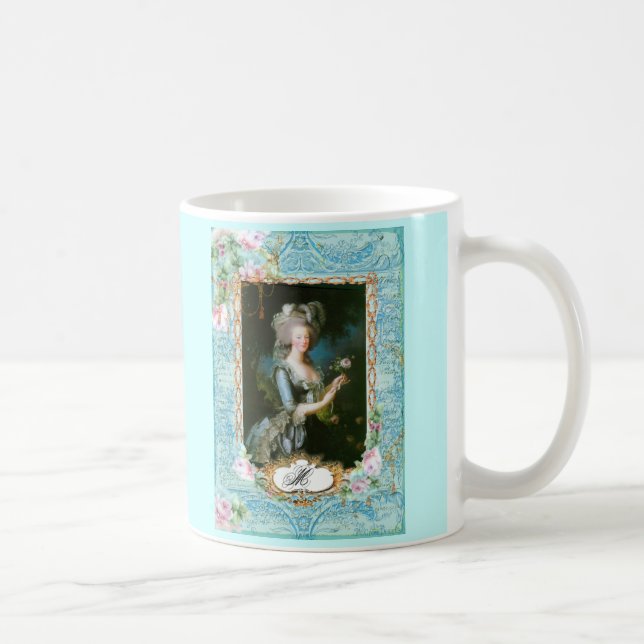 Marie Antoinette Lace Pink Roses Coffee Mug (Right)