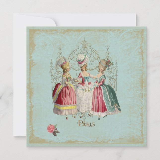 Marie Antoinette Ladies in Waiting Invitation (Front)