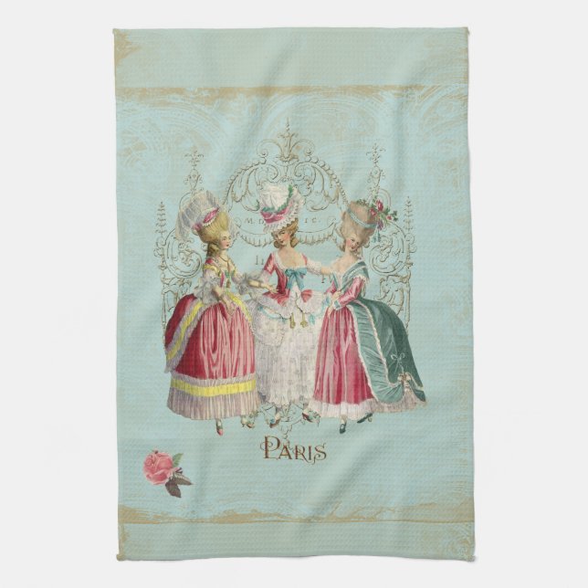 Marie Antoinette Ladies in Waiting Kitchen Towel (Vertical)
