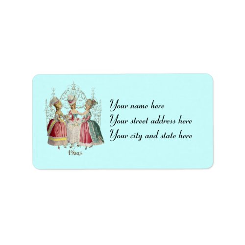 Marie Antoinette Ladies in Waiting Labels