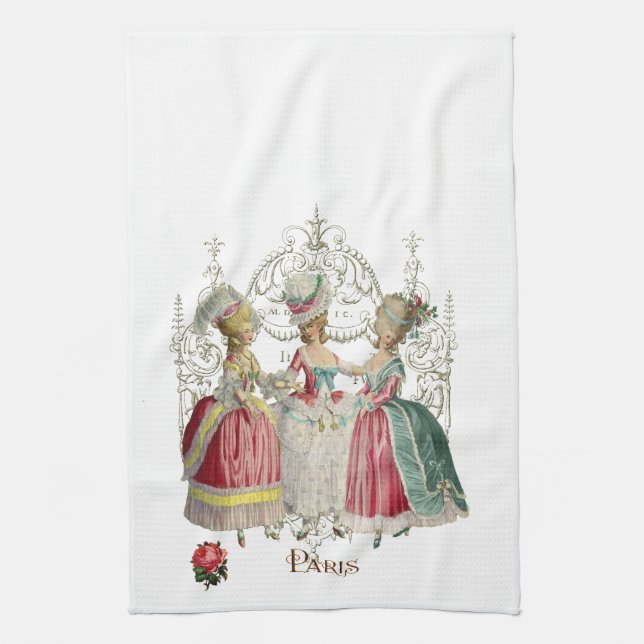 Marie Antoinette Ladies in Waiting Towel (Vertical)