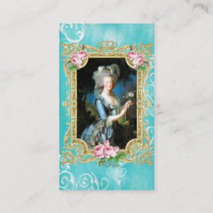 Marie Antoinette Le Brun Blue Damask Business card