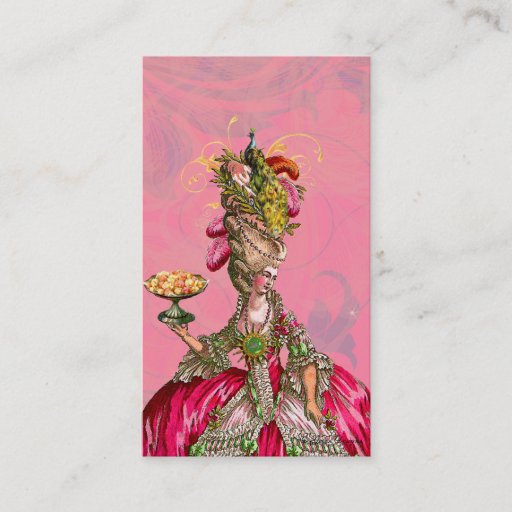 Customizable Marie Antoinette Let Them Eat Cake Business Card