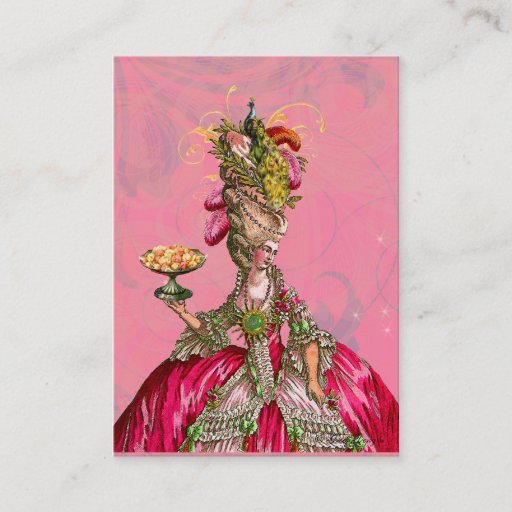 Customizable Marie Antoinette Let Them Eat Cake Business Card