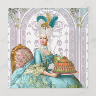 Marie Antoinette Let them Eat Cake Invitation