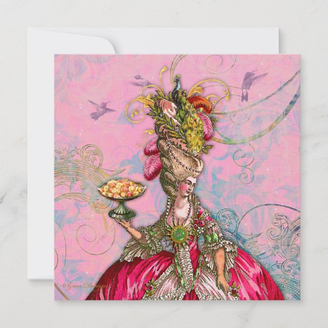 Marie Antoinette Let them Eat Cake Invitation (Front)