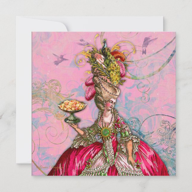 Marie Antoinette Let them Eat Cake Invitation (Front)