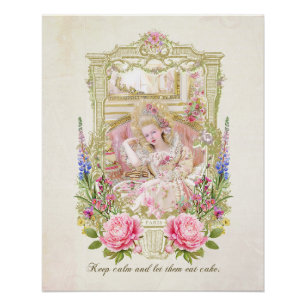 Marie Antoinette let them eat cake poster