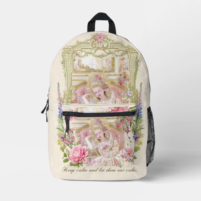 Marie Antoinette let them eat cake  Printed Backpack (Front)