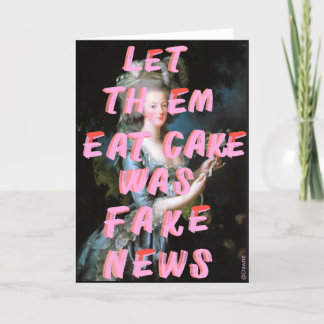 Marie Antoinette Let Them Eat Cake Thank You Card